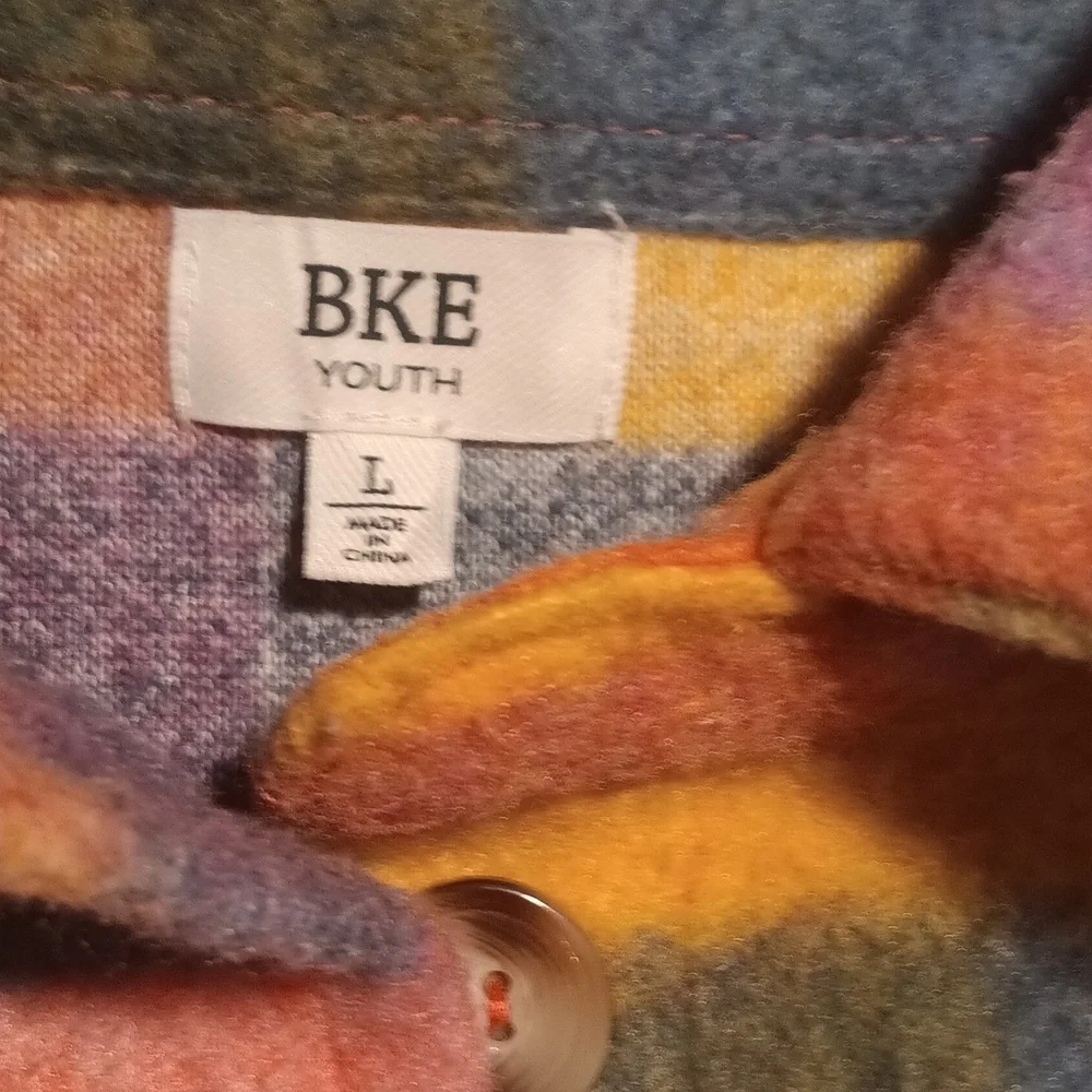BKE Multicolor Plaid Girls Jacket